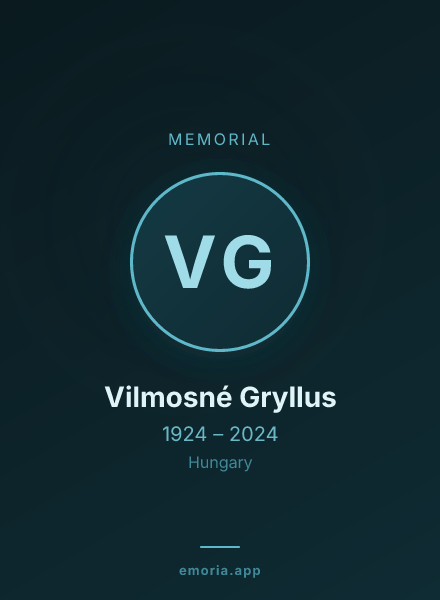 Memorial portrait of Vilmosné Gryllus
