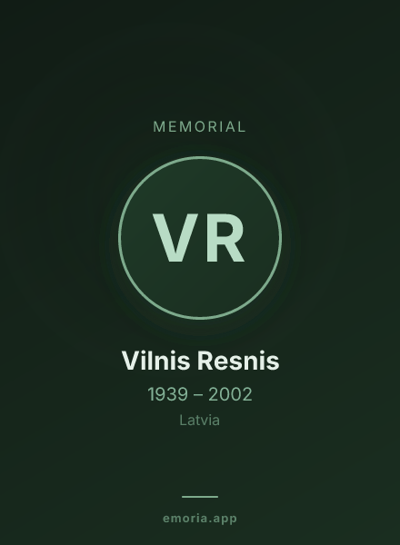 Memorial portrait of Vilnis Resnis