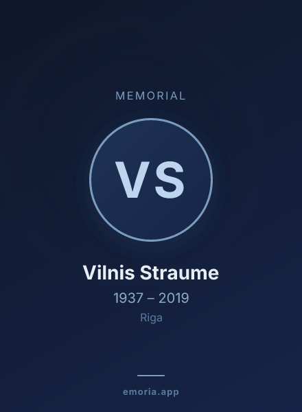 Memorial portrait of Vilnis Straume