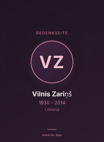 Gedenkportrait von Vilnis Zariņš