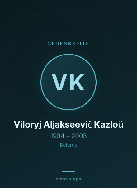 Gedenkportrait von Viloryj Aljakseevič Kazloŭ