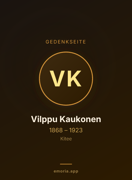 Gedenkportrait von Vilppu Kaukonen