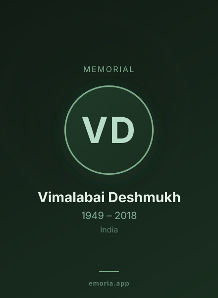 Memorial portrait of Vimalabai Deshmukh