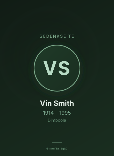 Gedenkportrait von Vin Smith