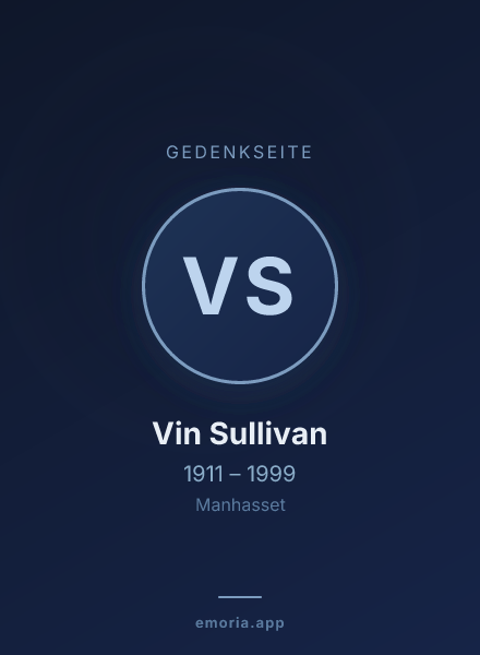 Gedenkportrait von Vin Sullivan