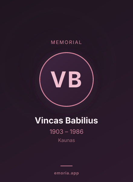 Memorial portrait of Vincas Babilius