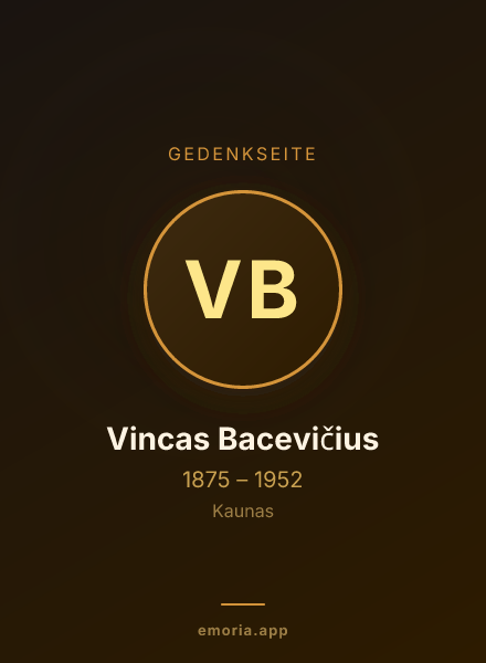 Gedenkportrait von Vincas Bacevičius
