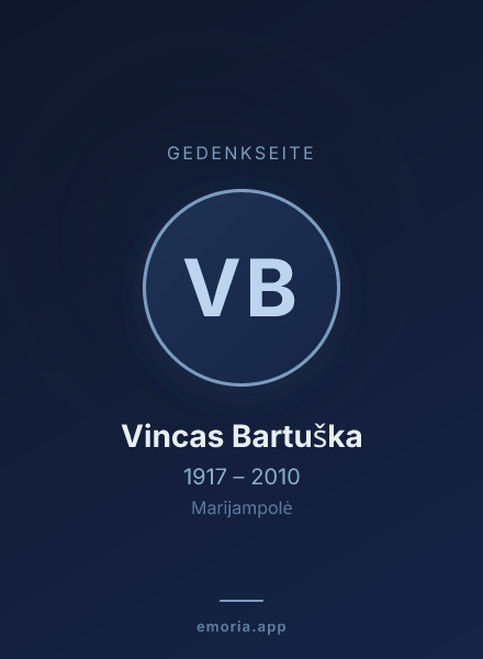 Gedenkportrait von Vincas Bartuška