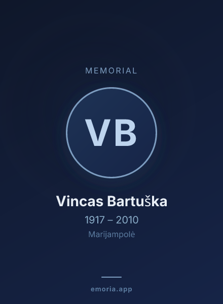 Memorial portrait of Vincas Bartuška
