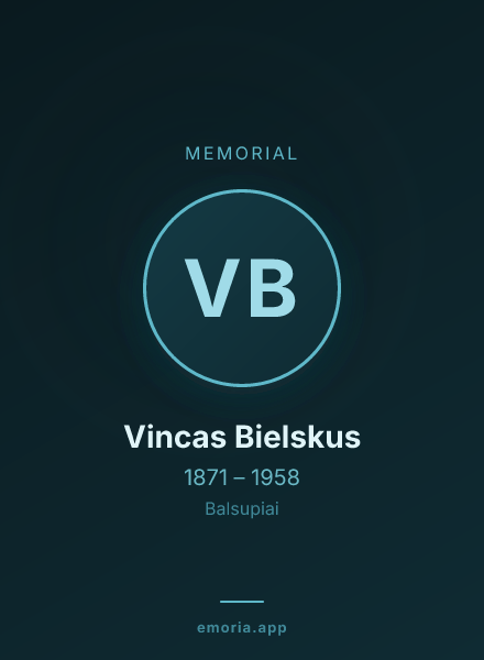 Memorial portrait of Vincas Bielskus