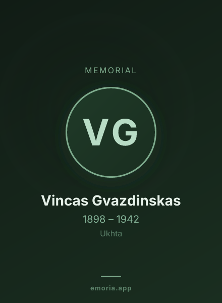Memorial portrait of Vincas Gvazdinskas