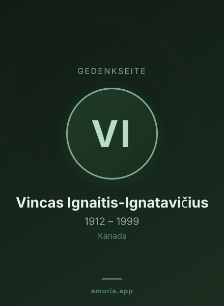 Gedenkportrait von Vincas Ignaitis-Ignatavičius