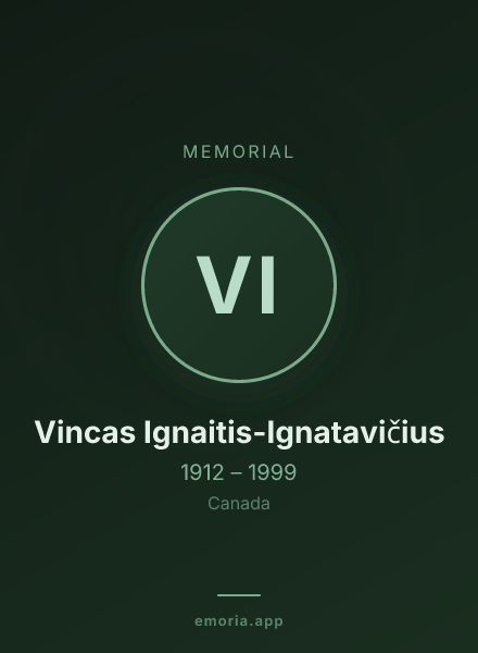 Memorial portrait of Vincas Ignaitis-Ignatavičius