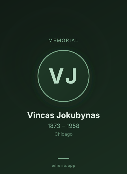 Memorial portrait of Vincas Jokubynas