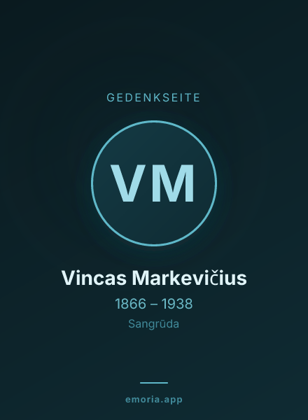 Gedenkportrait von Vincas Markevičius