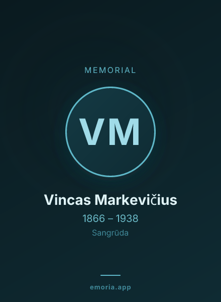 Memorial portrait of Vincas Markevičius