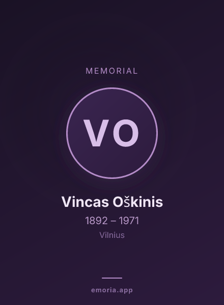 Memorial portrait of Vincas Oškinis