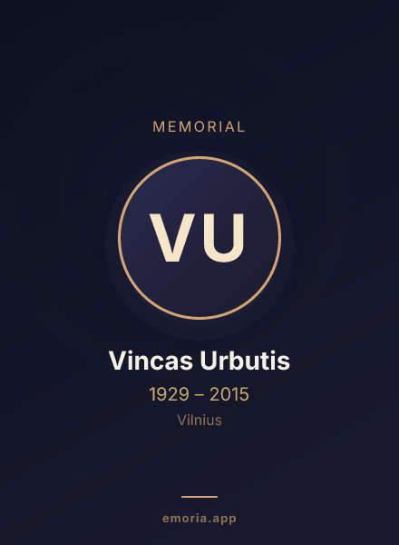 Memorial portrait of Vincas Urbutis