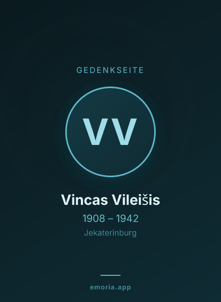 Gedenkportrait von Vincas Vileišis