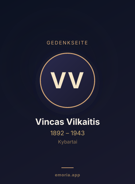 Gedenkportrait von Vincas Vilkaitis