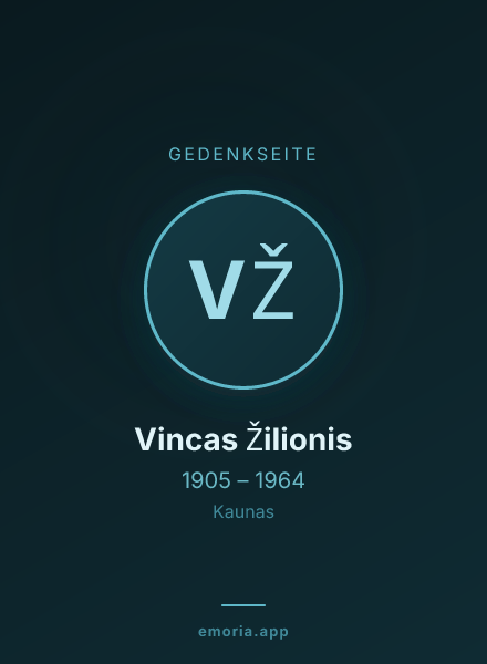Gedenkportrait von Vincas Žilionis