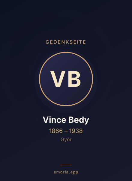 Gedenkportrait von Vince Bedy