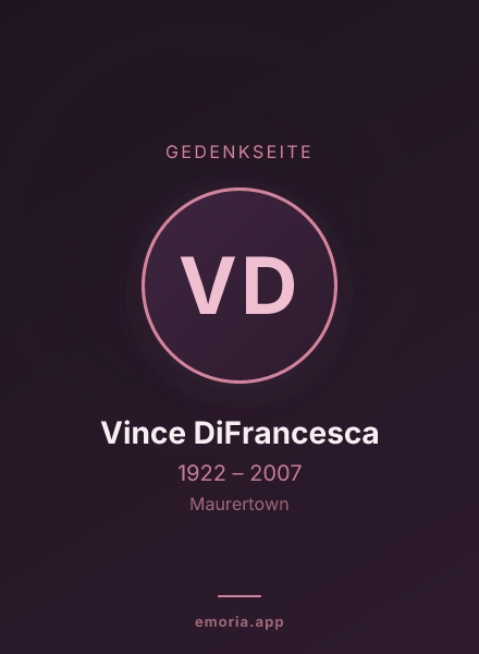 Gedenkportrait von Vince DiFrancesca