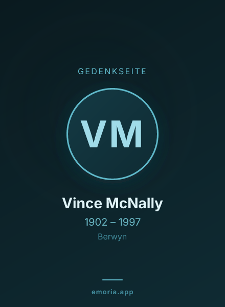Gedenkportrait von Vince McNally