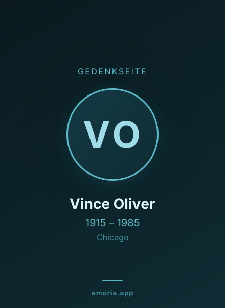 Gedenkportrait von Vince Oliver