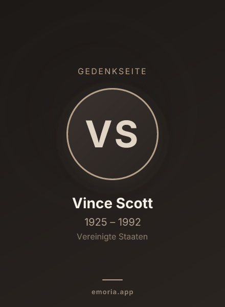 Gedenkportrait von Vince Scott