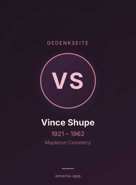 Gedenkportrait von Vince Shupe