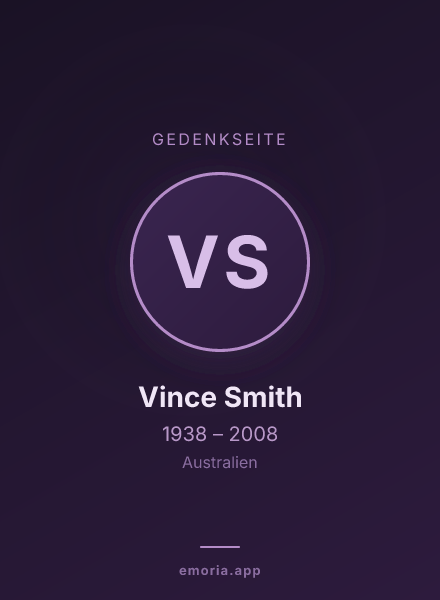Gedenkportrait von Vince Smith