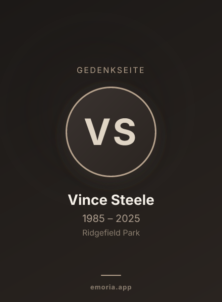 Gedenkportrait von Vince Steele