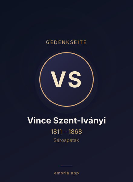 Gedenkportrait von Vince Szent-Iványi