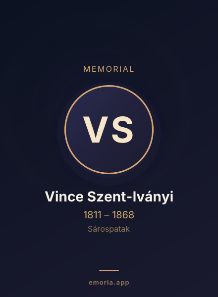 Memorial portrait of Vince Szent-Iványi