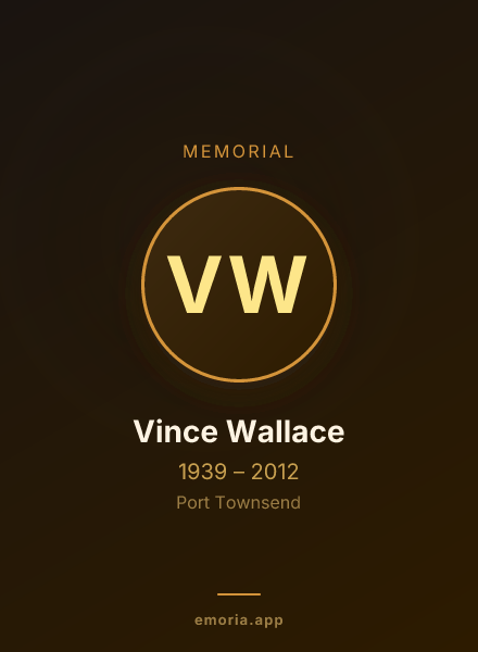 Memorial portrait of Vince Wallace