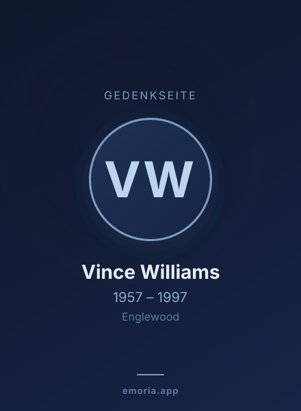 Gedenkportrait von Vince Williams