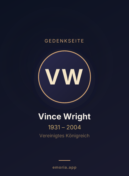 Gedenkportrait von Vince Wright