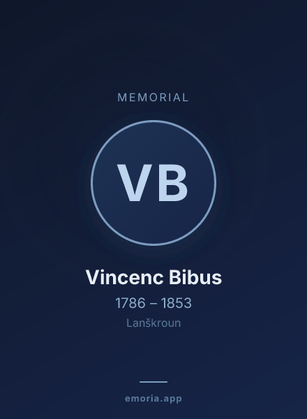 Memorial portrait of Vincenc Bibus