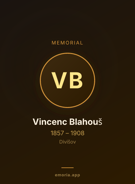 Memorial portrait of Vincenc Blahouš