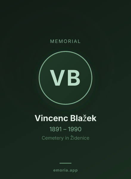 Memorial portrait of Vincenc Blažek