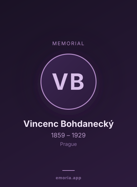 Memorial portrait of Vincenc Bohdanecký