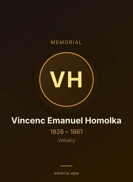 Memorial portrait of Vincenc Emanuel Homolka
