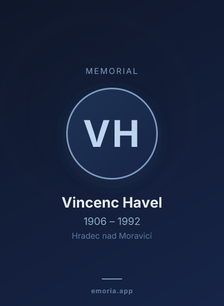 Memorial portrait of Vincenc Havel
