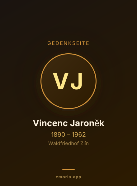Gedenkportrait von Vincenc Jaroněk