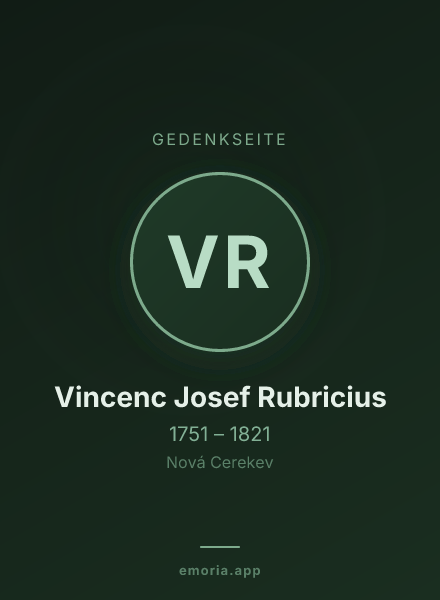Gedenkportrait von Vincenc Josef Rubricius