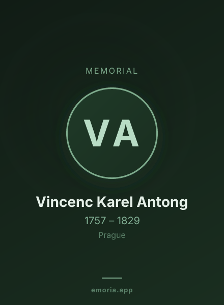Memorial portrait of Vincenc Karel Antong