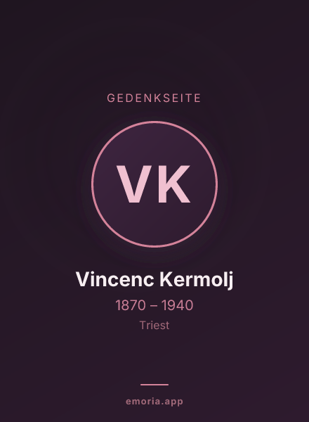 Gedenkportrait von Vincenc Kermolj