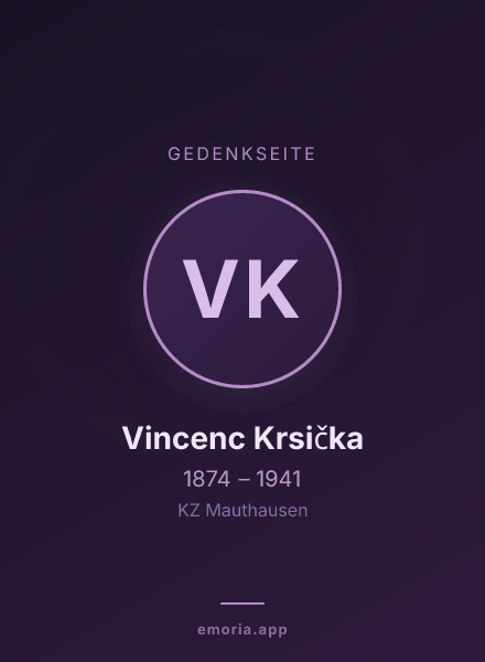 Gedenkportrait von Vincenc Krsička