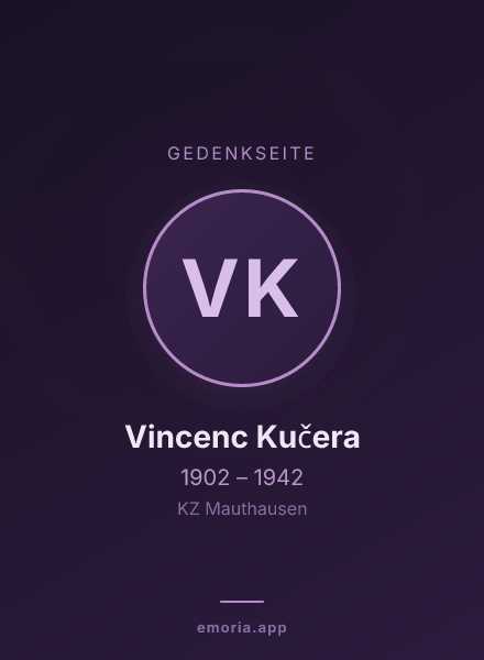 Gedenkportrait von Vincenc Kučera
